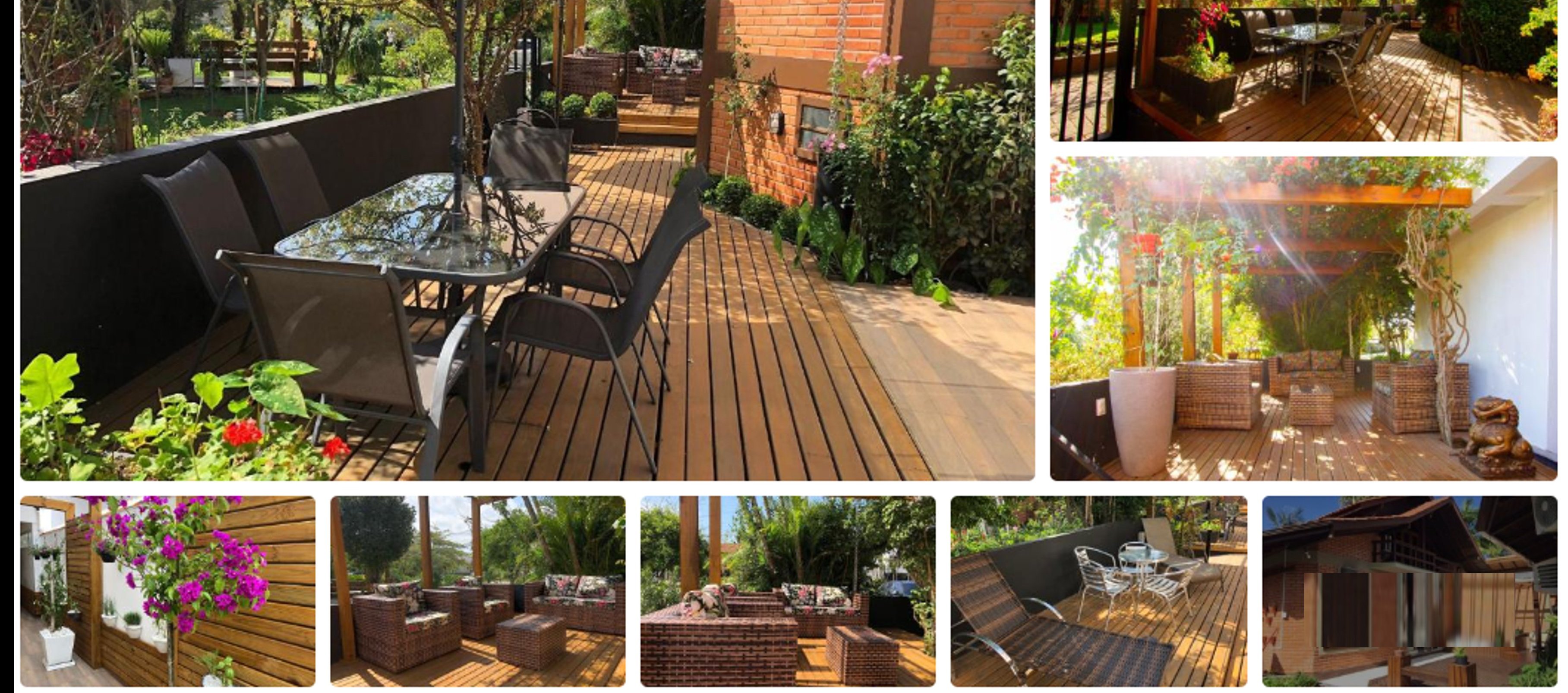 Áreas de convivência e decks das instalações